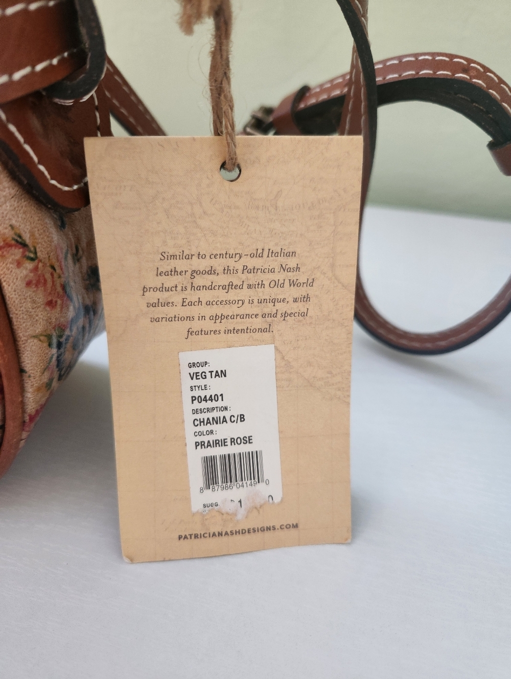 NWT Patricia Nash Leather Crossbody Purse - Prairie Rose - New In Bag + Wallet - Picture 4 of 14